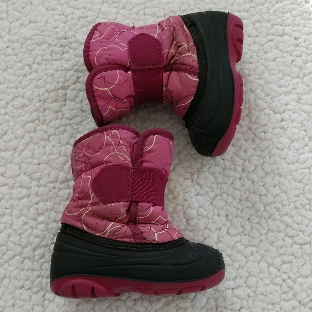 Kids Kamik Fleece Lined Winter Snow Boots Size 5